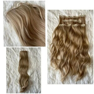 Medium Blonde hair extensions